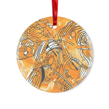 Load image into Gallery viewer, Maasai Magic| African Wax Print | Glass Hanging Ornament
