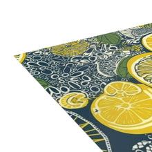 Load image into Gallery viewer, Lemons and Leaves: Lemonade brunch Blue Postcard Bundles |envelopes included | African Wax Print |
