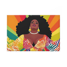 Load image into Gallery viewer, | Pride | African American Rainbow Queen | Button Magnet | Rectangle |
