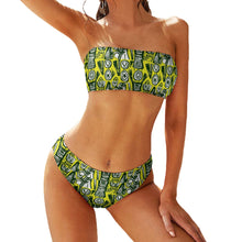 Load image into Gallery viewer, Womens&#39;s African Print | Two Piece Bikini Swimsuit| African Wax print| Bandu top|  up to 2x
