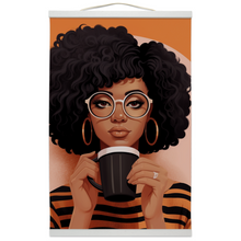 Load image into Gallery viewer, Coffee Break Collection|  Jamila |  Hanging Canvas | Black Women art |
