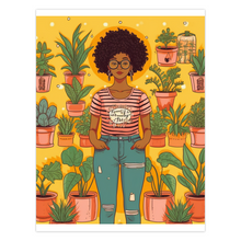 Load image into Gallery viewer, Plant Mom Collection | Sunshine | Folded Cards | Black Woman | By Her Beloved Plant Babies |
