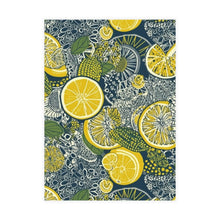 Load image into Gallery viewer, Lemons and Leaves: Lemonade brunch Blue Postcard Bundles |envelopes included | African Wax Print |
