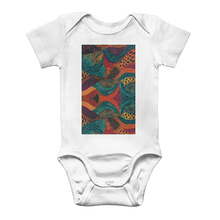 Load image into Gallery viewer, Kente Kaleidoscope| African Wax Print | African Pattern| Classic Baby Onesie Bodysuit
