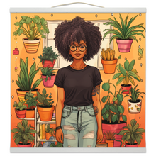 Load image into Gallery viewer, Plant Mom Collection | Tequlia Sunrise | Hanging Canvas Prints | Black Woman | By Her Beloved Plant Babies |
