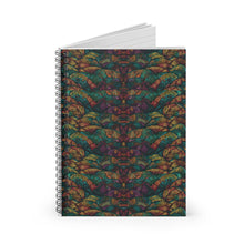 Load image into Gallery viewer, Shona Splendor | Spiral Notebook | Ruled Line | African Wax Print | Green, Blue|
