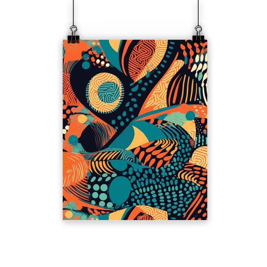 Serengeti Sunset | African Wax Print | Bold Elegance: Vibrant African Batik | Classic Poster Print |