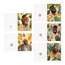 Load image into Gallery viewer, Black &amp; Bold Collection:  Black Men Bundle Multi-Design Greeting Cards (5-Pack)
