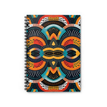 Load image into Gallery viewer, Zulu Warrior | Spiral Notebook - Ruled Line | African Wax Print |
