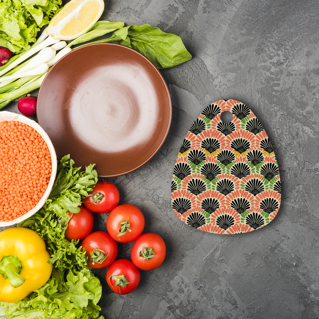 Adire Allure | African Wax Print | | Glass Cutting Board |