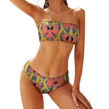 Load image into Gallery viewer, Womens&#39;s African Print | Two Piece Bikini Swimsuit| African Wax print| Bandu top|  up to 2x
