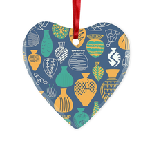 Load image into Gallery viewer, Venda Vibrance| African Wax Pattern| African Print Glass Hanging Ornament
