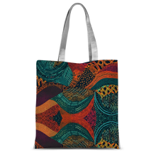 Load image into Gallery viewer, Kente Kaleidoscope| African Wax Print | African Pattern| Classic Print Tote Bag
