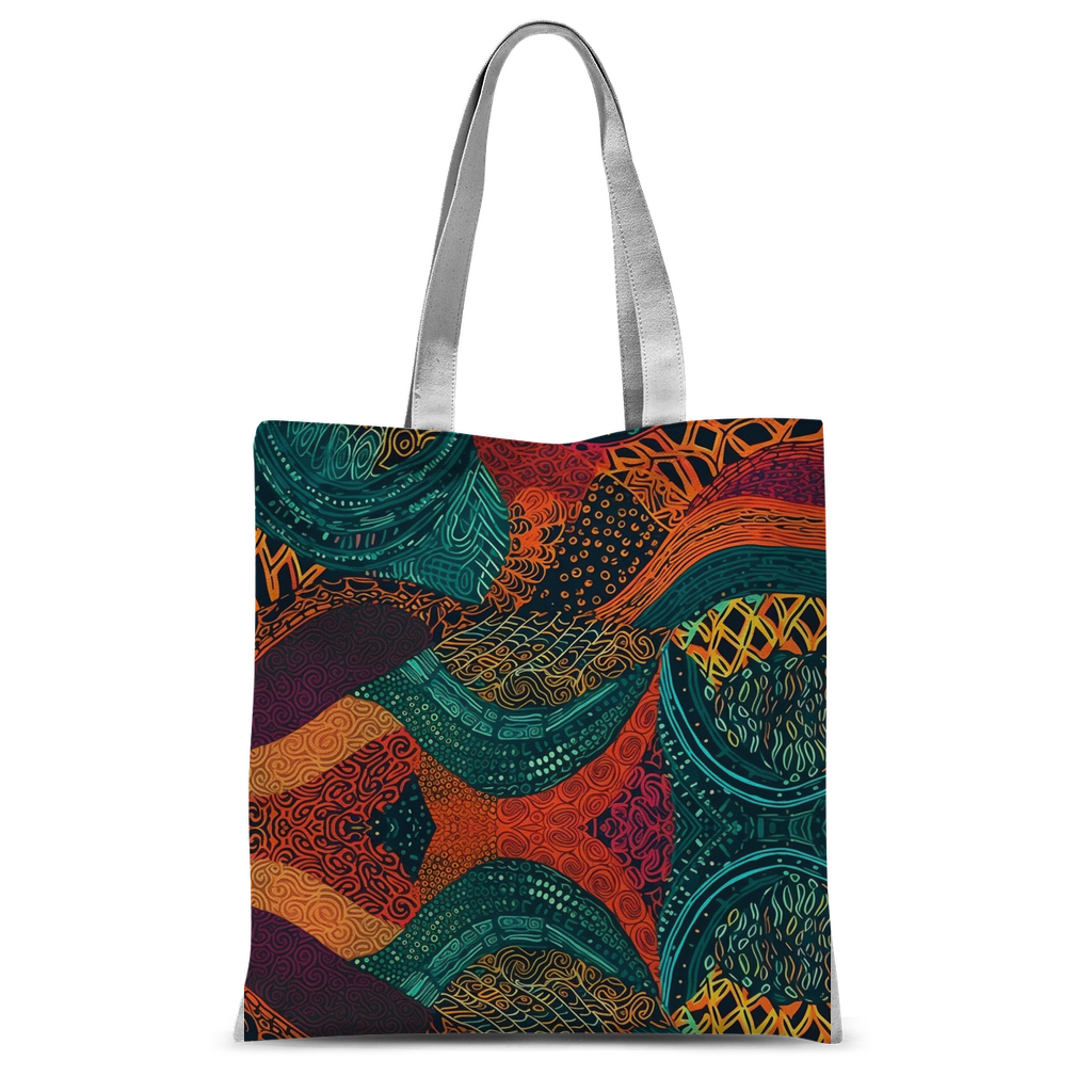 Kente Kaleidoscope| African Wax Print | African Pattern| Classic Print Tote Bag