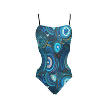 Load image into Gallery viewer, Unleash Your Radiance with this Gorgeous African Print Cut Out Swimsuit! |Ideal Gift for Black Queens!| Sizes 0-5X| Spaghetti Strap | Cut Out Sides| Swimsuit
