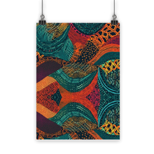 Load image into Gallery viewer, Kente Kaleidoscope| African Wax Print | African Pattern| Classic Poster
