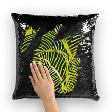 Load image into Gallery viewer, | Shweshwe Splendor | African Wax Print | Sequin Cushion Cover
