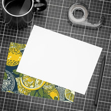 Load image into Gallery viewer, Lemons and Leaves | lemonade lace brunch Postcard Bundles (envelopes included)  | African Wax Print|
