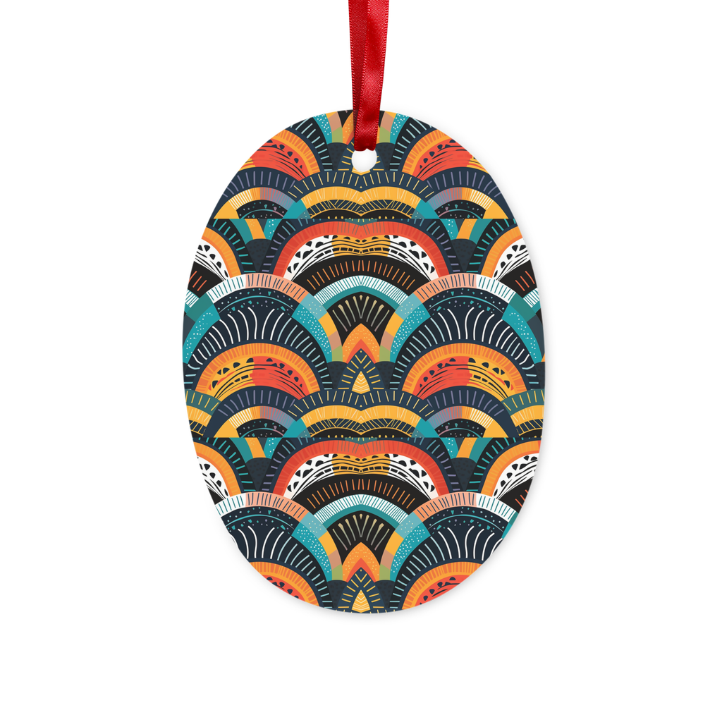 Zulu Warrior | African Wax print| Ceramic Hanging Ornament