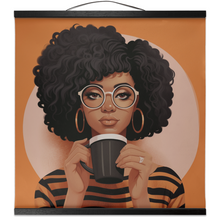 Load image into Gallery viewer, Coffee Break Collection|  Jamila |  Hanging Canvas | Black Women art |
