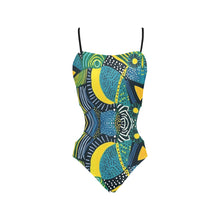 Load image into Gallery viewer, Unleash Your Radiance with this Gorgeous African Print Cut Out Swimsuit! |Ideal Gift for Black Queens!| Sizes 0-5X| Spaghetti Strap | Cut Out Sides| Swimsuit
