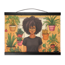 Load image into Gallery viewer, Plant Mom Collection | Tequlia Sunrise | Hanging Canvas Prints | Black Woman | By Her Beloved Plant Babies |
