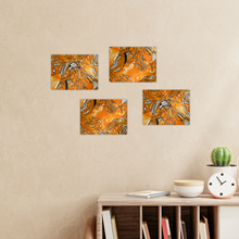 Load image into Gallery viewer, Maasai Magic| African Wax Print | Rectangle Wall Tiles Set of 4
