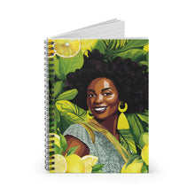 Load image into Gallery viewer, Lemon and Leaves: Lemon Zest | Anika Spiral Notebook - Ruled Line|
