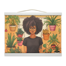 Load image into Gallery viewer, Plant Mom Collection | Tequlia Sunrise | Hanging Canvas Prints | Black Woman | By Her Beloved Plant Babies |
