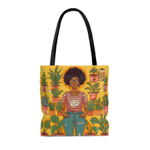 Load image into Gallery viewer, Plant Mom Collection | Sunshine | Tote Bag | Black Woman | By Her Beloved Plant Babies |
