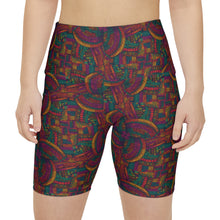 Load image into Gallery viewer, Mombo Waves | Women&#39;s Workout Shorts | African Wax Print
