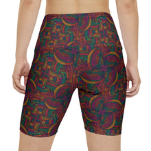 Load image into Gallery viewer, Mombo Waves | Women&#39;s Workout Shorts | African Wax Print
