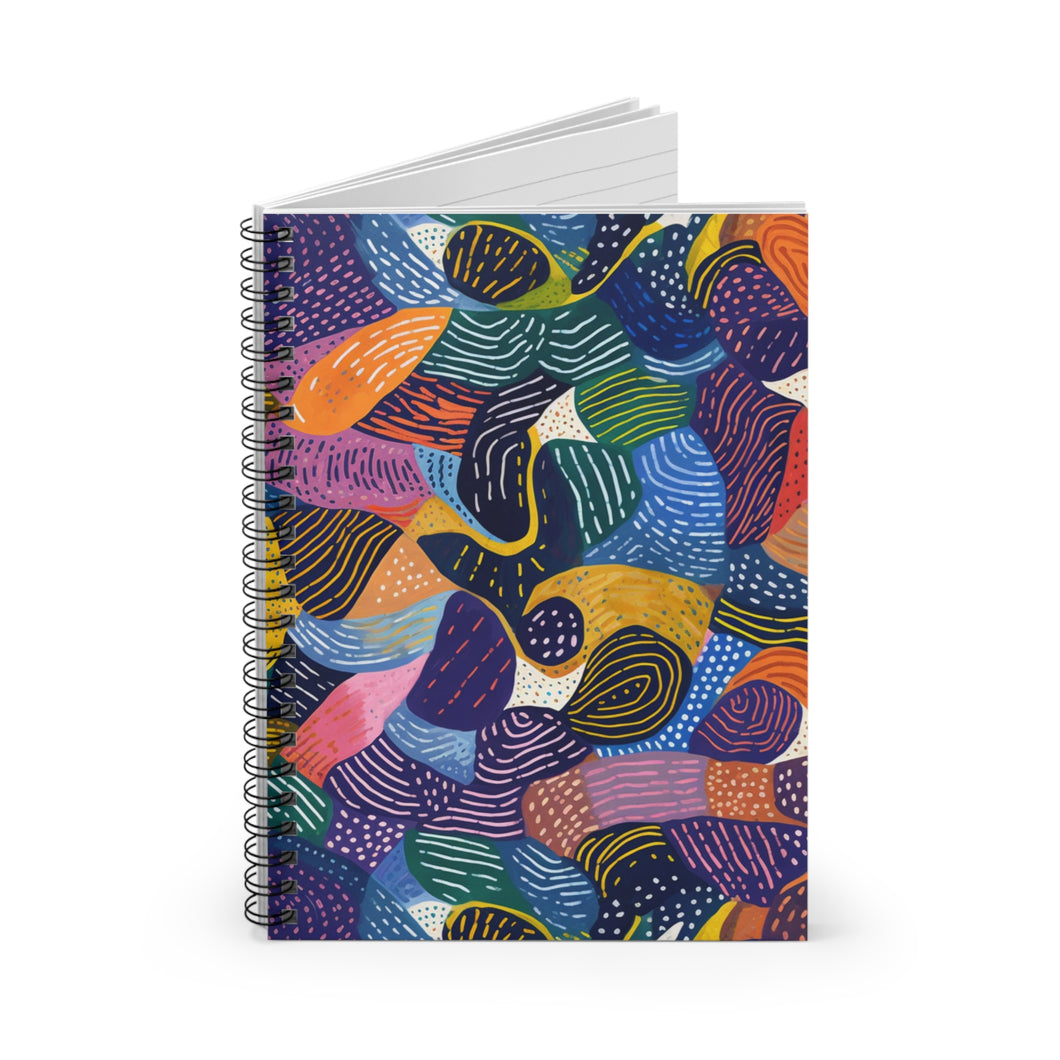 Kiki | Spiral Notebook - Ruled Line | African Wax Print |