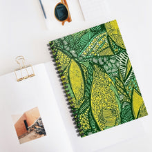 Load image into Gallery viewer, Tswana Tropics | Spiral Notebook - Ruled Line | African Wax Print |
