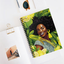 Load image into Gallery viewer, Lemon and Leaves: Lemon Zest | Anika Spiral Notebook - Ruled Line|
