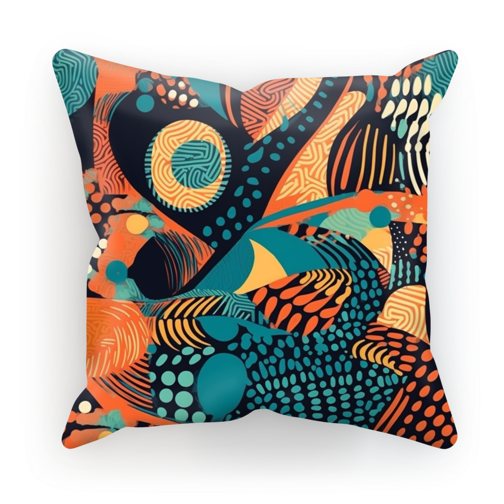 Sahara Sands : Vibrant African Batik  Cushion Cover