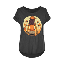 Load image into Gallery viewer, Mushroom Magic | Black Girl Wonder Lust | Women&#39;s Long Slub T-Shirt XS-5XL
