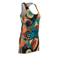 Load image into Gallery viewer, Sahara Sands | Women&#39;s Cut &amp; Sew Racerback Dress | Bold, Elegance ,Vibrant | African Wax Print Batik |
