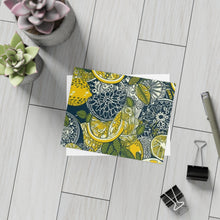 Load image into Gallery viewer, Lemons and Leaves | lemonade lace brunch Postcard Bundles (envelopes included)  | African Wax Print|
