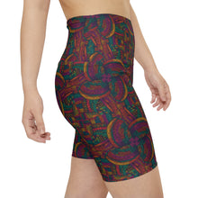 Load image into Gallery viewer, Mombo Waves | Women&#39;s Workout Shorts | African Wax Print
