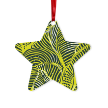 Load image into Gallery viewer, | Shweshwe Splendor | African Wax Print | Metal Hanging Ornament
