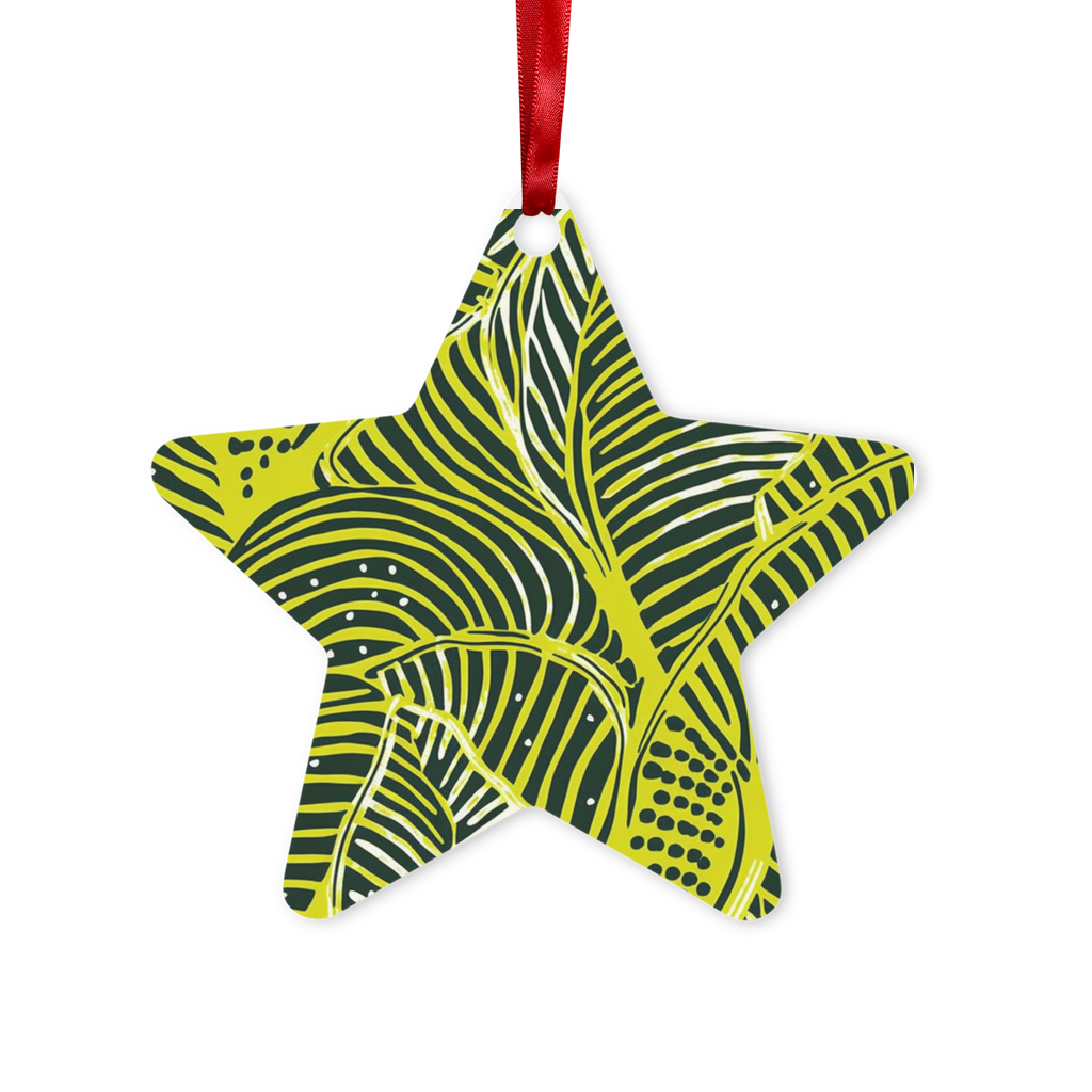 | Shweshwe Splendor | African Wax Print | Metal Hanging Ornament