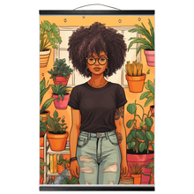 Load image into Gallery viewer, Plant Mom Collection | Tequlia Sunrise | Hanging Canvas Prints | Black Woman | By Her Beloved Plant Babies |
