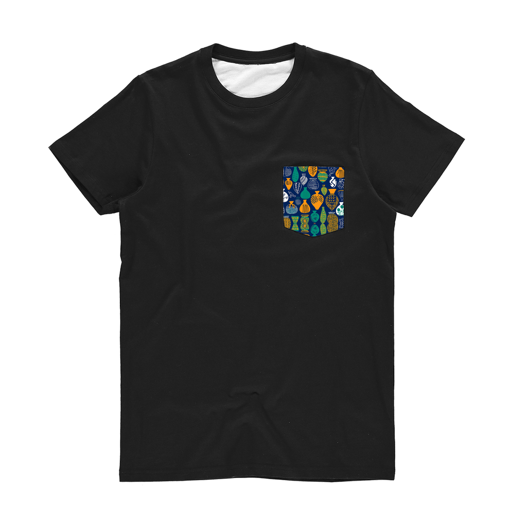 Venda Vibrance| African Wax Pattern| African Print Pocket T-Shirt| African-inspired|