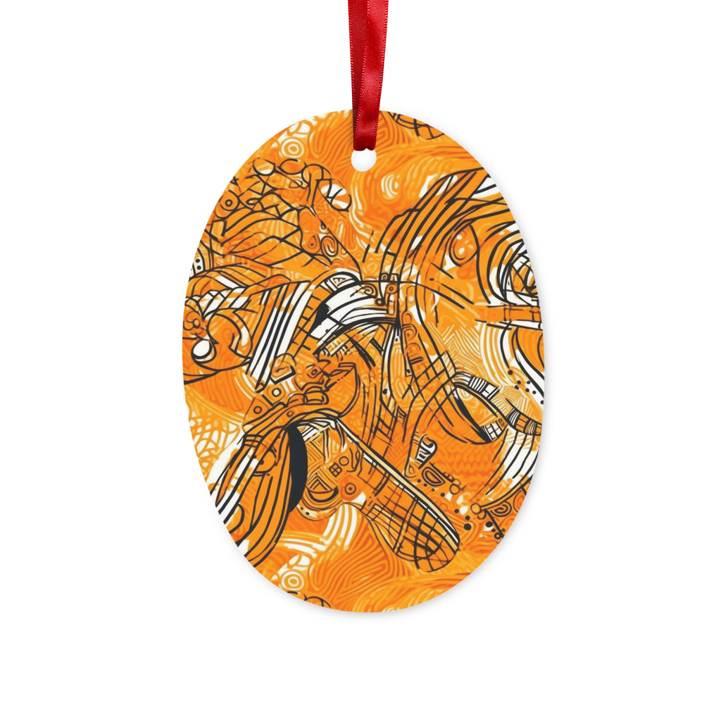 Maasai Magic| African Wax Print | Ceramic Hanging Ornament