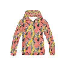 Load image into Gallery viewer, African Wax Print Youth All Over Print Hoodie (USA Size)
