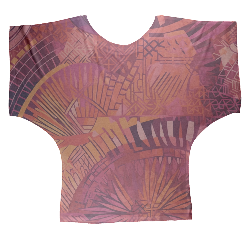 Serengeti Sunset | African Wax Print | Batwing / Dolman-Sleeve  Top