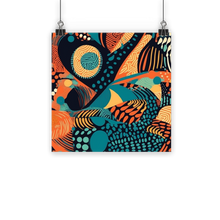 Load image into Gallery viewer, Serengeti Sunset | African Wax Print | Bold Elegance: Vibrant African Batik | Classic Poster Print |
