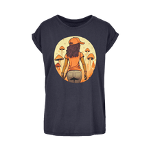 Load image into Gallery viewer, Mushroom Magic | Black Girl Wonder Lust | Women&#39;s Extended Shoulder T-Shirt XS-5XL
