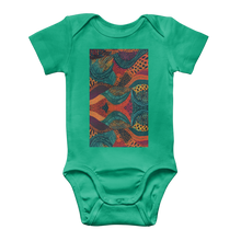 Load image into Gallery viewer, Kente Kaleidoscope| African Wax Print | African Pattern| Classic Baby Onesie Bodysuit
